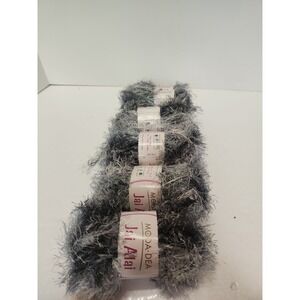 Moda Dea Jai Alai Yarn Fun Fur/ Eyelash Lot Of 5 Color‎ Gem Silver Grey